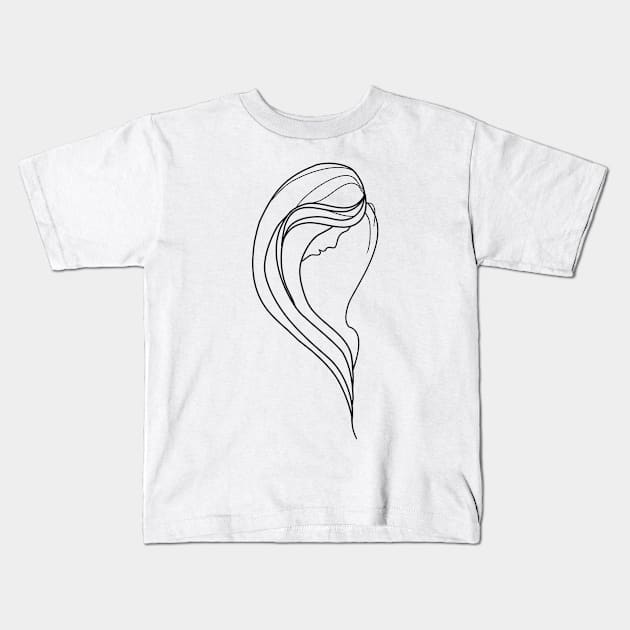 Girl - tear drop Kids T-Shirt by Aamen